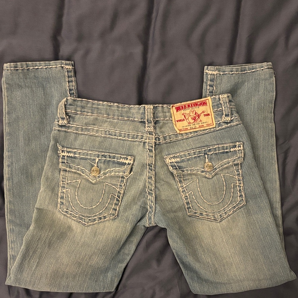 True Religion Faded Straight Leg Jeans 30/28
